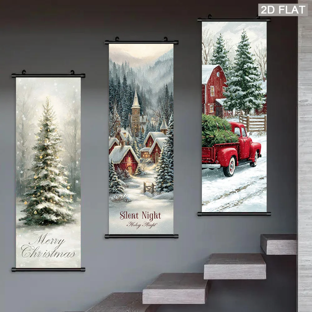 VIKAMA Ugly Christmas Sweater Canvas Wall Art Funny Holiday Party Framed Prints for Home Xmas Winter Decor