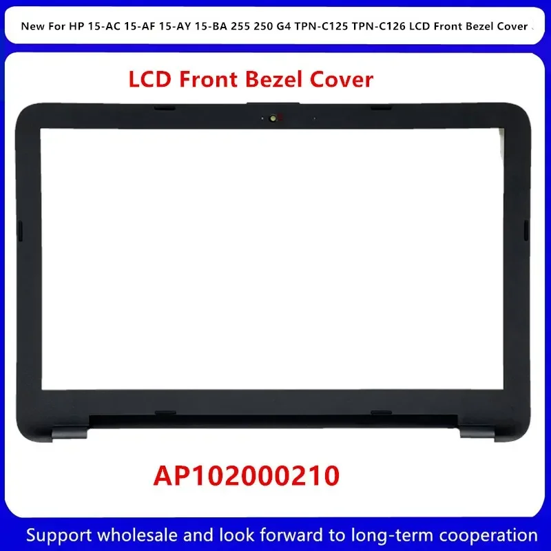 Tampa da moldura frontal LCD, dobradiças LCD, novo, HP 15-AC, 15-AF, 15-AY, 15-BA, 255, 250, G4, TPN-C125, TPN-C126