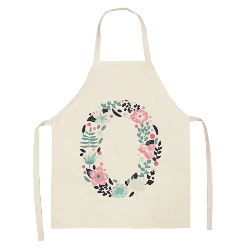 Cotton Linen Aprons Flower Aprons Letter Apron for Women Men for Cooking Home Cleaning Tools Anti-dirty Apron фартук для кухни