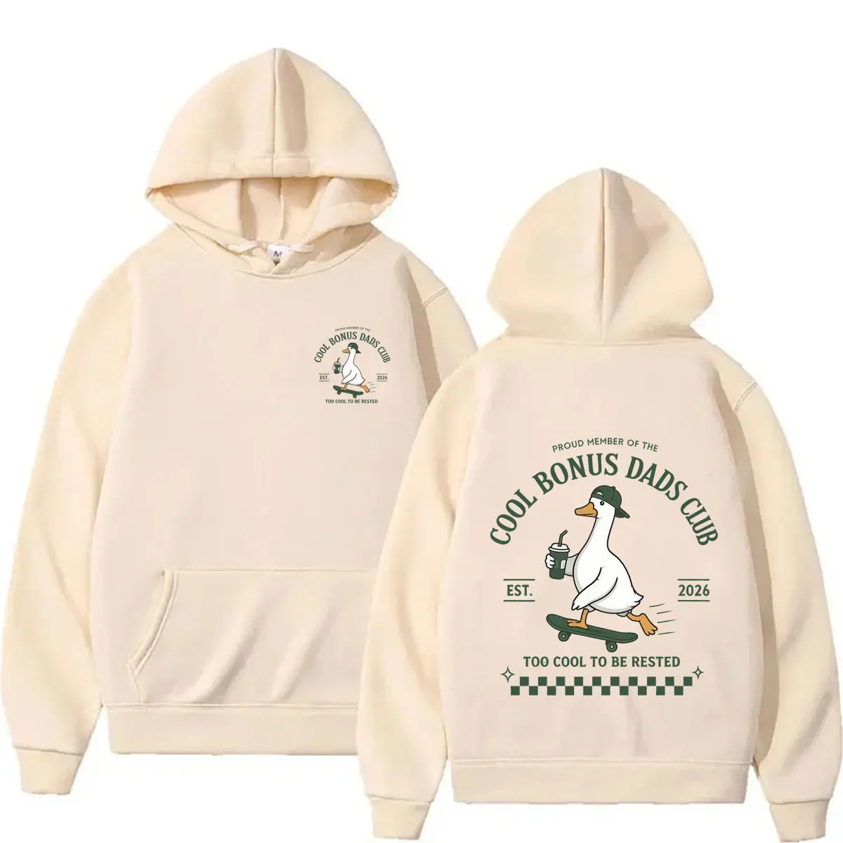 Cool Bouns Dads Club Silly Goose 2026 Men's Women Fashion Casual Graphic Hoodies Plus Size Tops Pop Loose Streetwear Sweatshirts