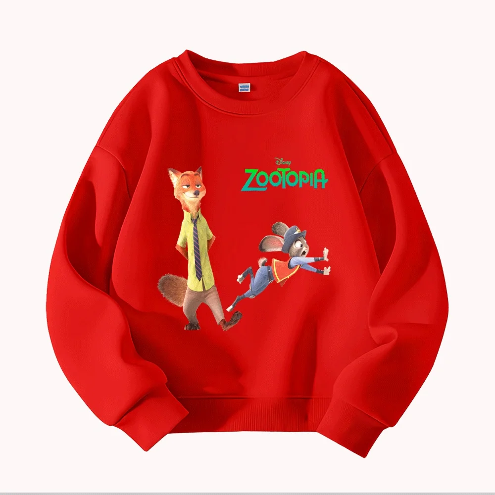 سويت شيرت كاجوال من القطن مطبوع عليه رسوم متحركة على شكل أرنب كريزي أنيمال سيتي للأطفال برقبة دائرية وأكمام طويلة للأولاد والبنات #4