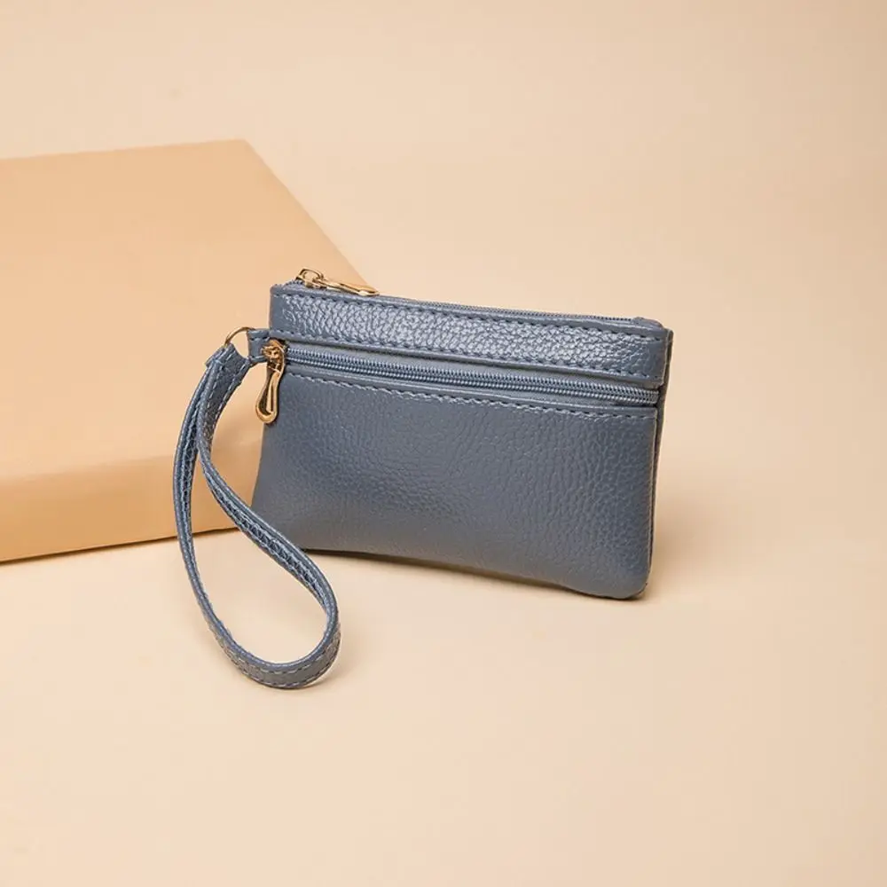 

Fashion Design Korean Style Lichee Pattern Zipper Coin Purse Solid Color Coin Purse Small Item Bag PU Wallet Travel