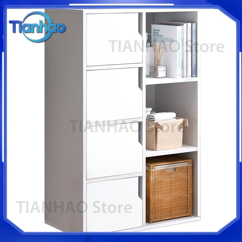 Storage Cabinet for Simple Living Room Multi-Functional Wall Locker Bedroom Drawer Combination Chest