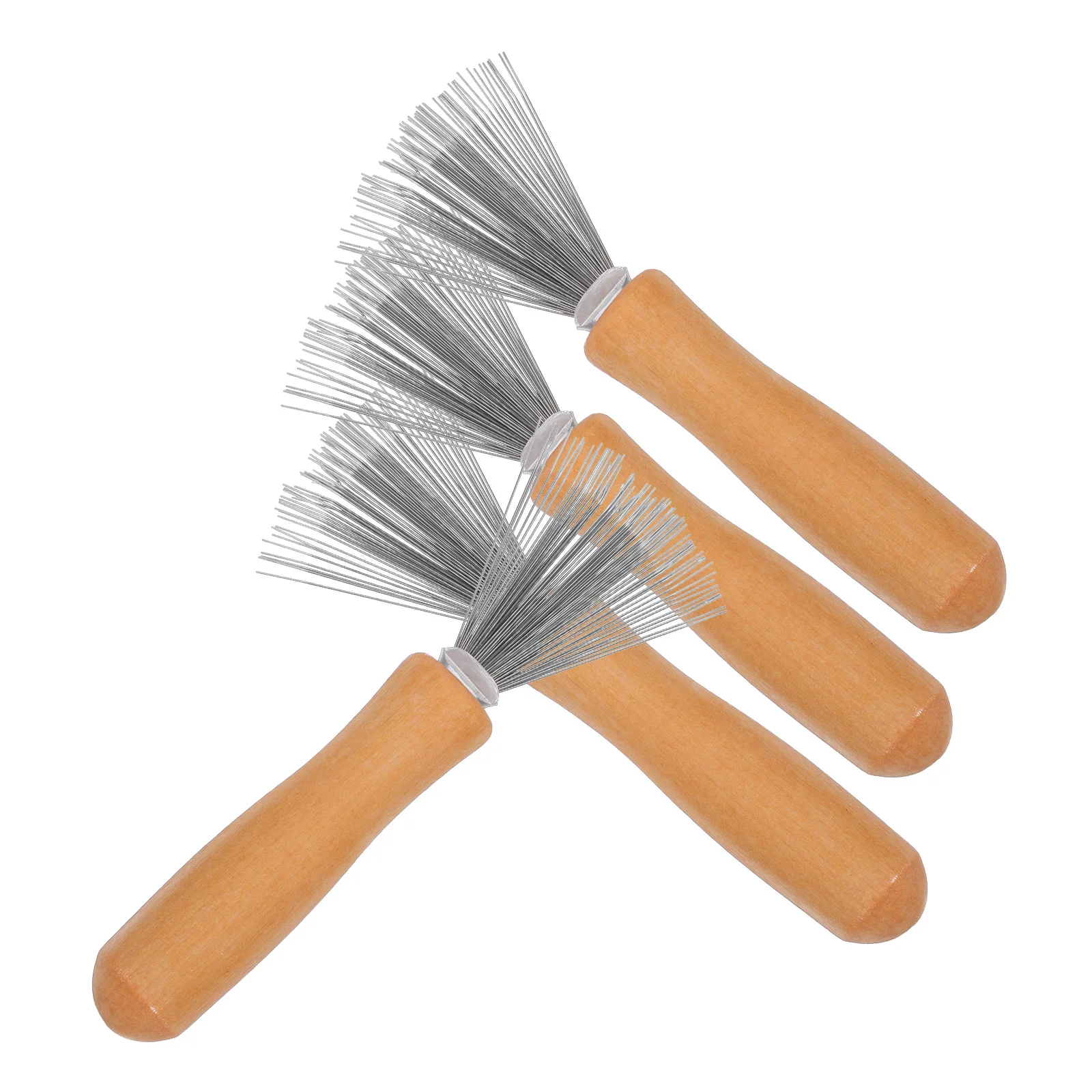 

4pcs Comb Cleaner Tool Wood Hair Brush Remover Compact Lightweight For Travel Comb Rake Cleaner Brush Hair Remover