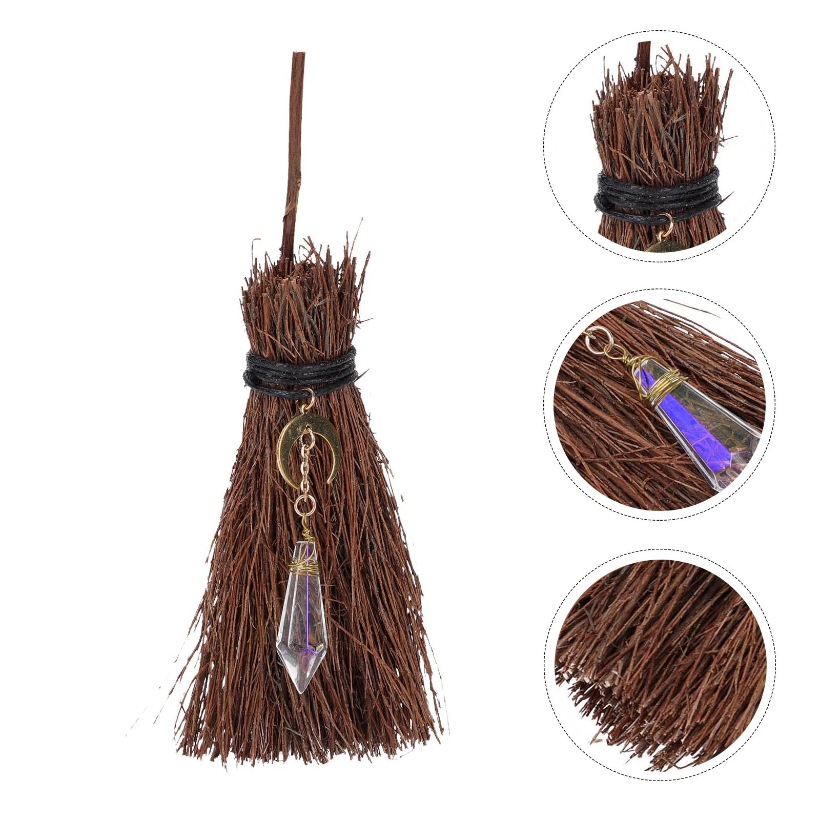 

Broom Pendant Party Layout Ornament Decor Creative Halloween Decorative The Gift Craft Miniature Exquisite