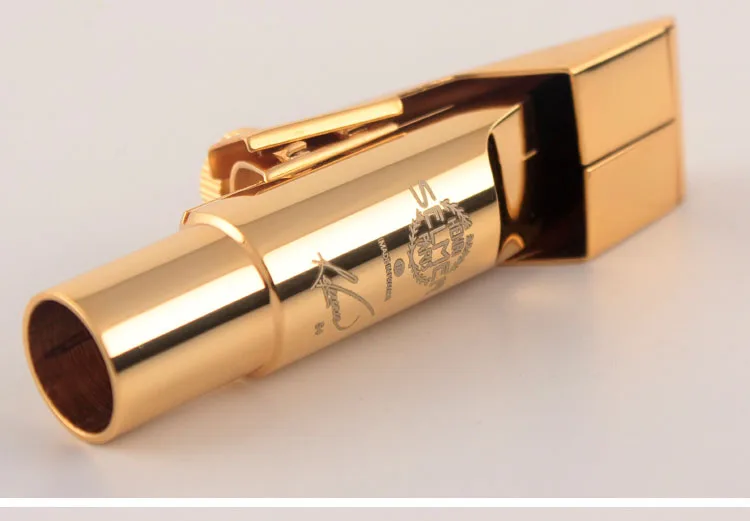 High Quality Professional Tenor Soprano Alto Saxophone Metal Mouthpiece Gold Plating Sax Mouth Pieces Accessories Size 5 6 7 8 9