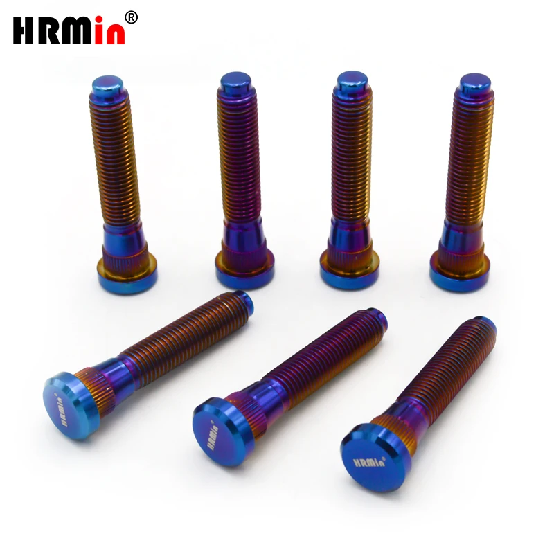 مسمار عجلة HRMin Racing Never Rust Gr.5 من التيتانيوم M12*1.25*55/60/65 ملم لنيسان وسوبارو وGreatwall وسوزوكي #1