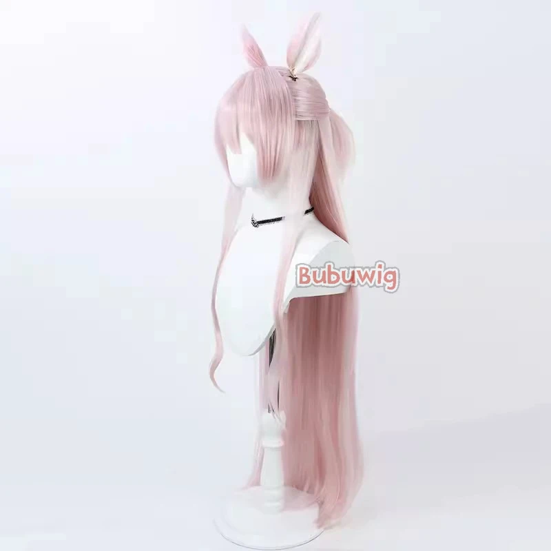 Bubuwig Synthetic Hair Kiyokawa Akira Cosplay Wigs Blue Archive Kiyokawa Akira 100cm Long Straight Light Pink Wig Heat Resistant