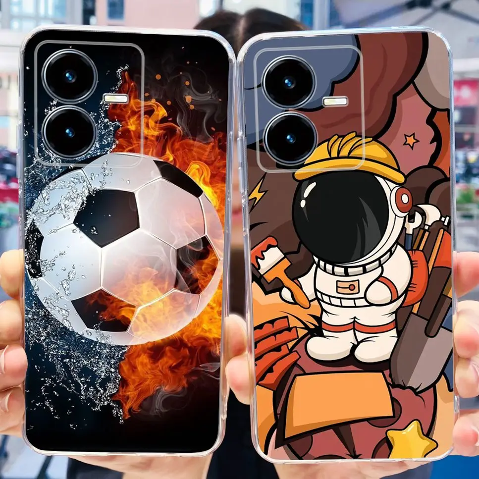 For Y22s 4G V2206 Case Fashion Painted TPU Silicone Soft Back Cover For Vivo Y22S 2022 Phone Case VivoY22 Y 22 Y22 s 4G Fundas