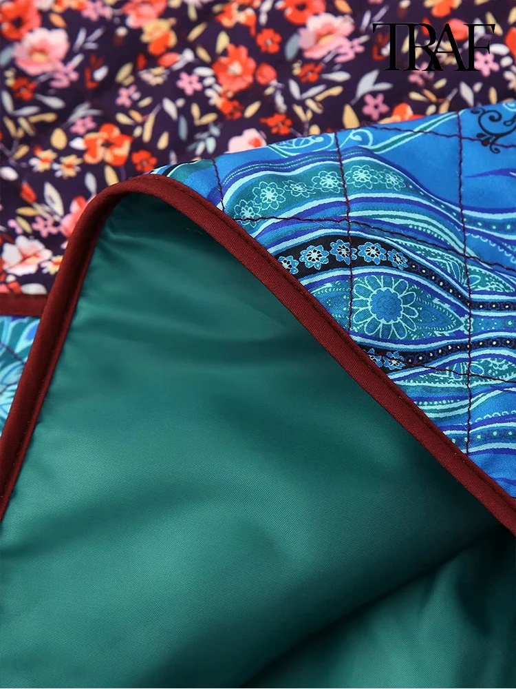 Vrouwen Mode Etnische Stijl Crash Kleur Bloemen Jas Gepersonaliseerde Applique Single Breasted Jas Trendy Warme Casual Jas Zoete Literaire Gedrukte Jas