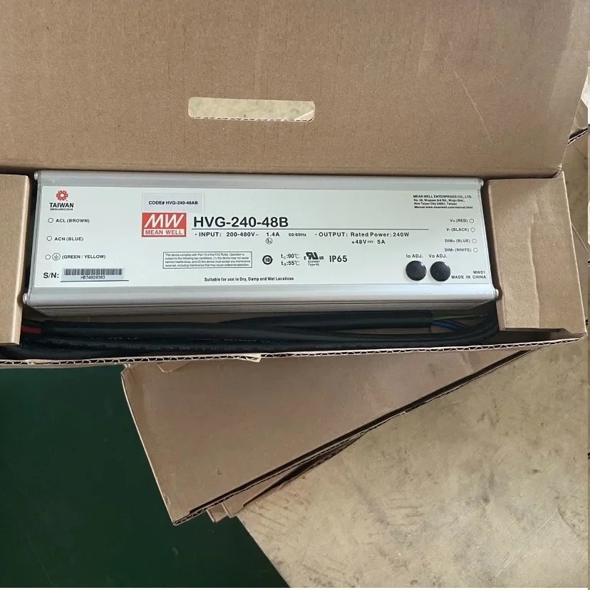 Taiwan Mingwei High Voltage PFC Waterproof LED Dimmable Driver HVG-240-36B 240W 36V 6.7A New