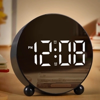 Simple Led Digital Alarm Clock Adjustable Brightness Large Screen Electronic Silent Snooze Clock Usb Powered Home Bedside Clock