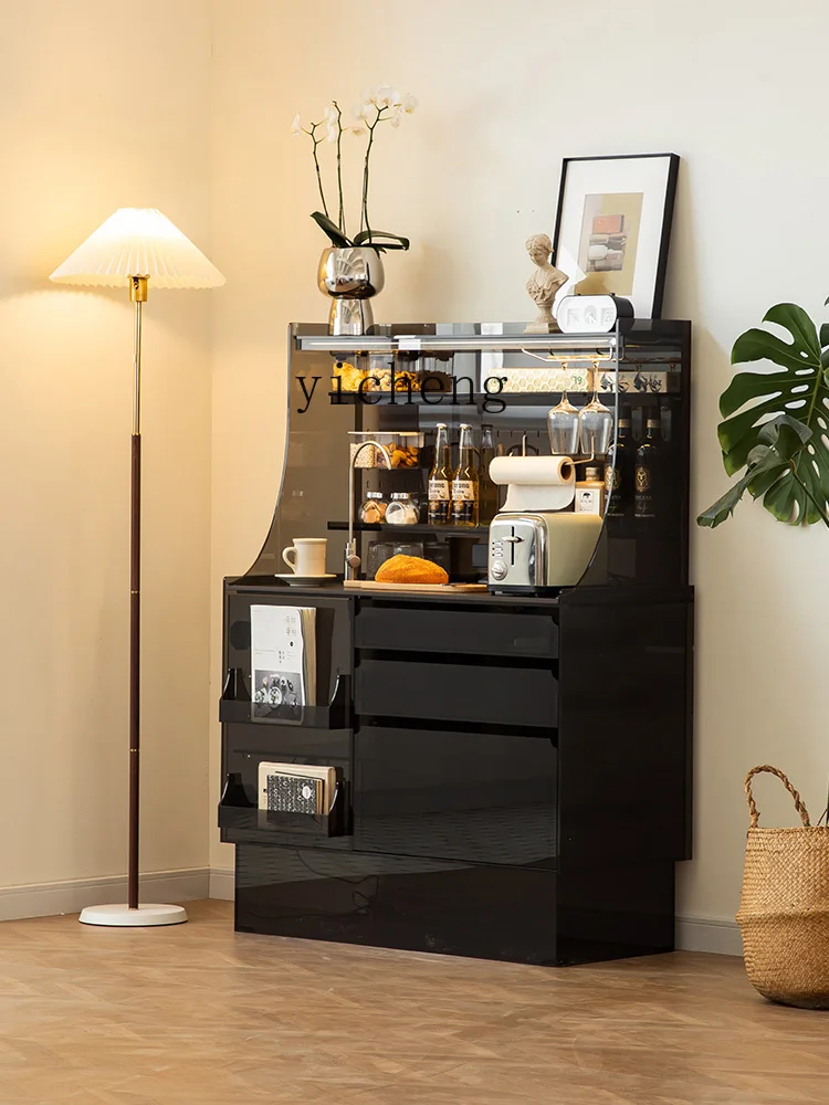 

ZZ tea cabinet acrylic dining edge Nordic light luxury high-end multi-functional storage cabinet
