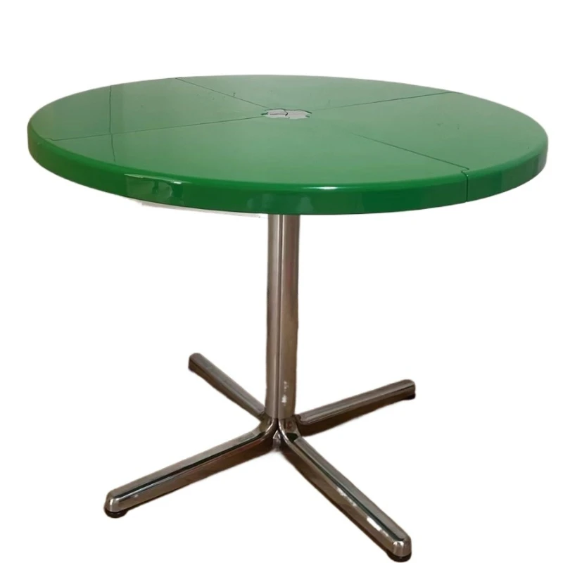 

Replica plano folding table multifunctional round dining table Vintage semi-circular special-shaped designer household