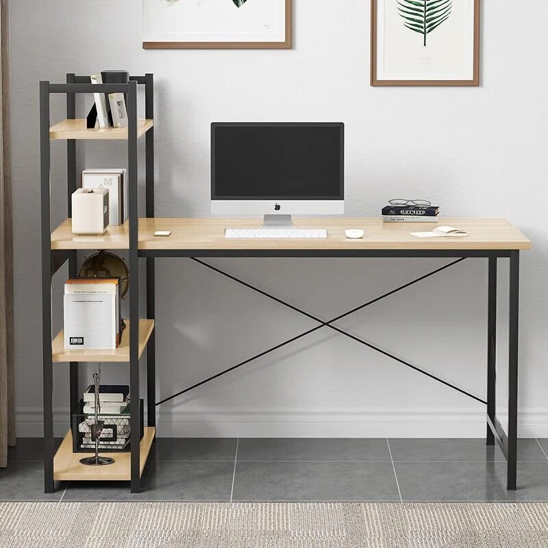 1.2m desk large white table writing desk desk with shelf desktop computer student