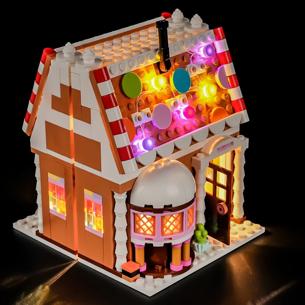 Schip uit de VS, verlichtingsset voor LEGO Christmas Festive Gingerbread House 40809. Exclusief bouwsteen (alleen led-lichtset)