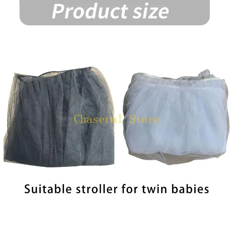 E7CE Pushchair Culicid Insect Barrier For Tandem Strollers Promotes Air Circulation
