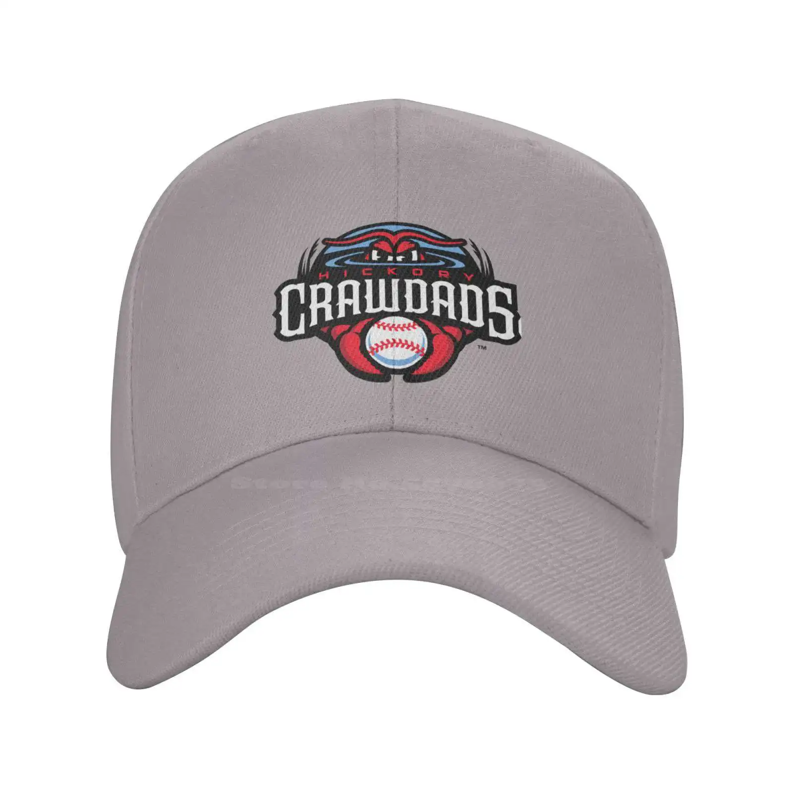 

Hickory Crawdads Logo Print Graphic Casual Denim cap Knitted hat Baseball cap