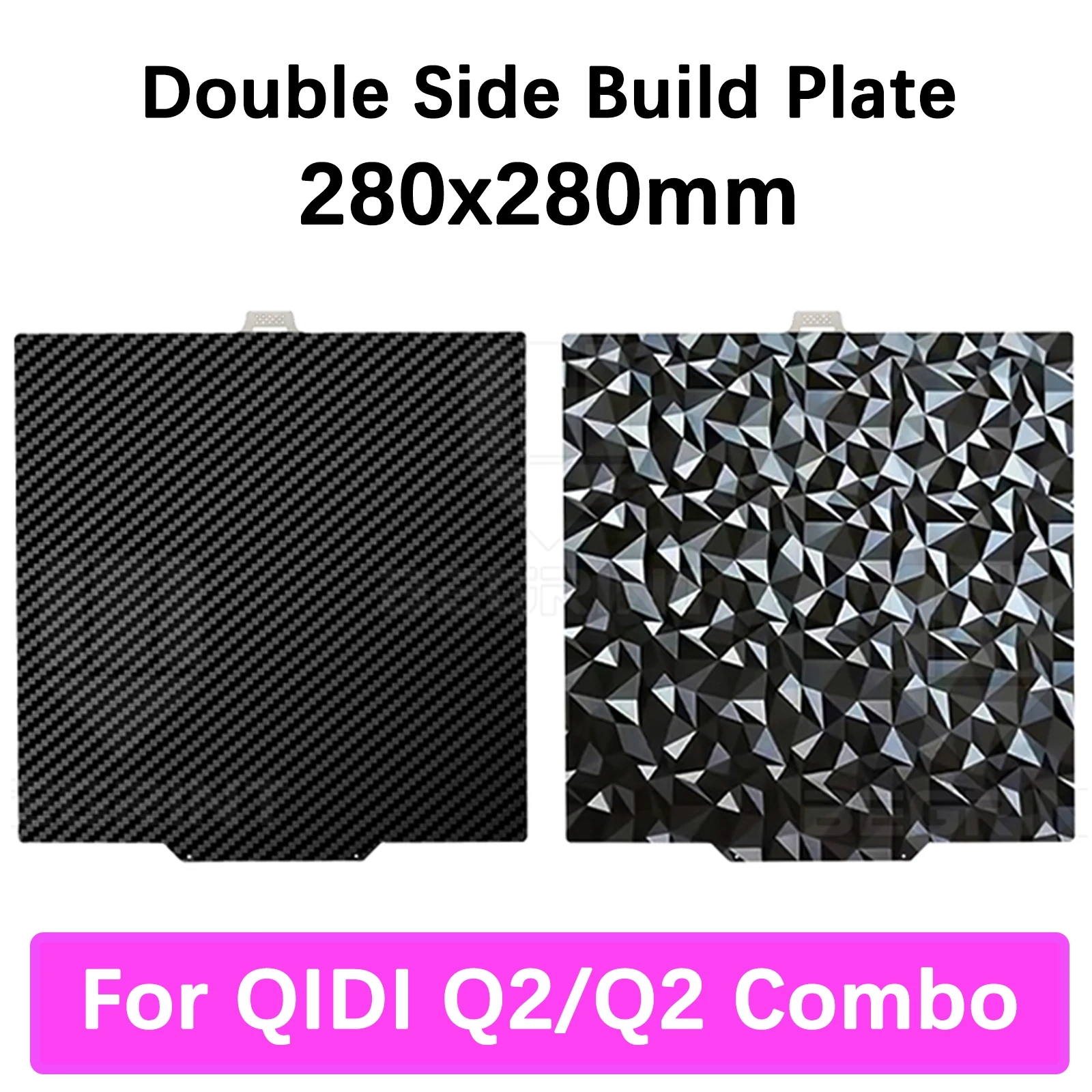 

Двусторонняя кровать PEI 280x280 мм для QIDI Q2 Сборная пластина Q2 Combo Smooth PEO PET PEY Кровать Пружинный стальной лист для аксессуаров QIDI Q2