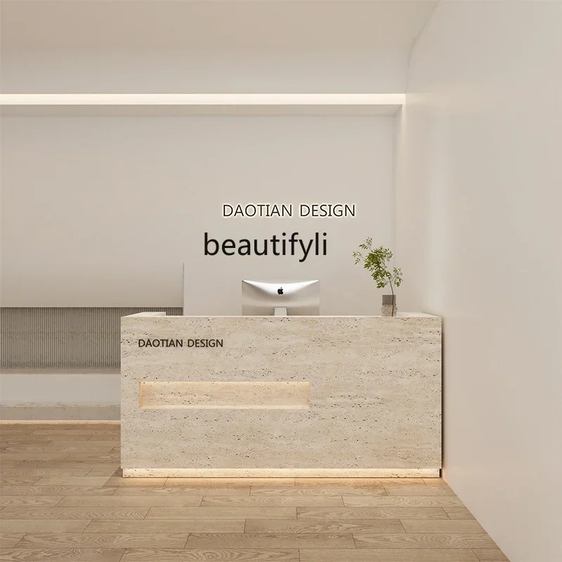 

zq1Travertine checkout page Clothing store counter Beauty salon Hair salon Front desk Nail salon Shop Reception desk