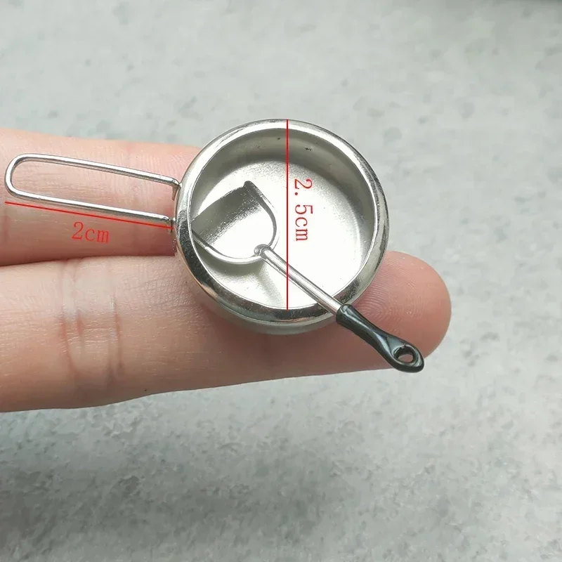 Dollhouse Mini Kitchen Accessories Mini Simulation Alloy Hearth/Pan/Stock Pot Set  Model Kitchen Toys Furniture Children\'s Gift
