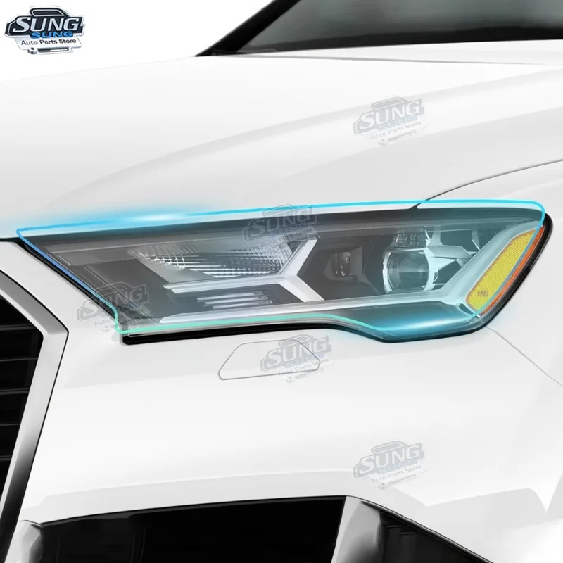 

For Audi Q7 2024 2025 Car Front Headlight Film Rearview B C Pillars Protection Film TPU Pre-cut Anti-scratch Repair Car Sticker