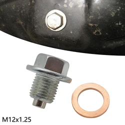 Tuerca de sumidero de aceite magnética, tornillo de tapón de drenaje para Toyota Reiz Camary RAV4 Highlander Land Cruiser Prado y Nissan, M12 x 1,25 MM