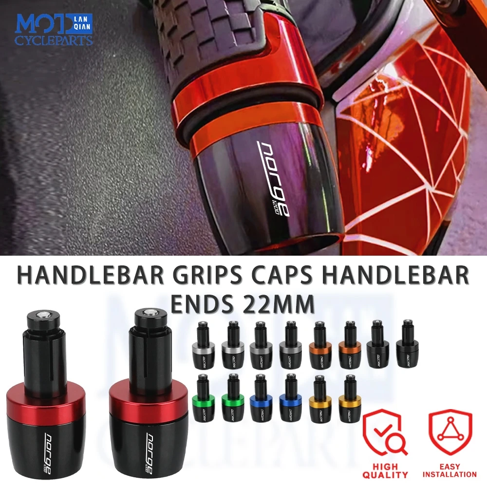 

For MOTO GUZZI NORGE 1200 NORGE1200 GT8V 2006-2015 2014 2013 2012 Motorcycle Handlebar Grips Ends Handle Bar Cap End Plug 7/8''