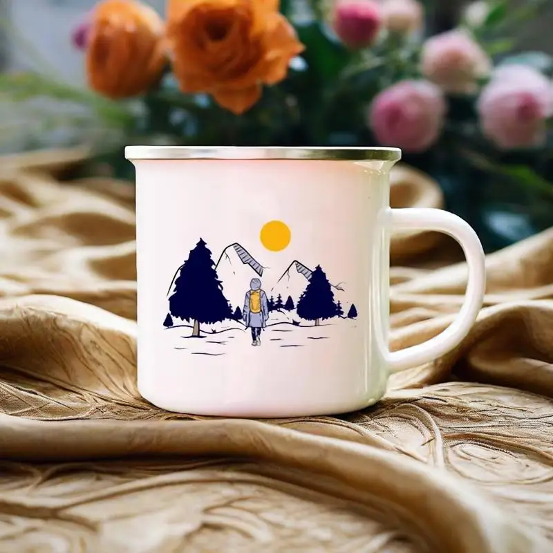

If You Never Go You'll Never Know Camping Mugs Camper Enamel Mug Adventure Cup Campfire Coffee Mug Camper Best Gift Mountain Mug