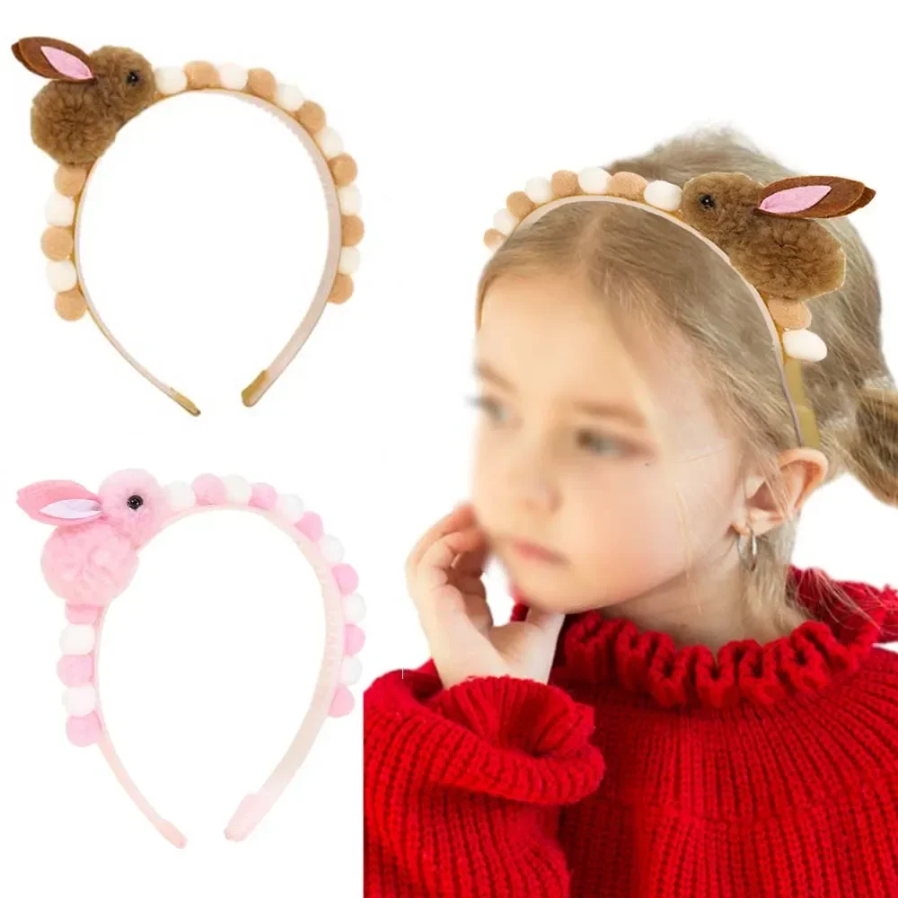 

ncmama Cartoon Plush Rabbit Hairbands Cute Bunny Headbands for Little Girls Face Wash Hair Hoop Easter Hair Accessories Gifts