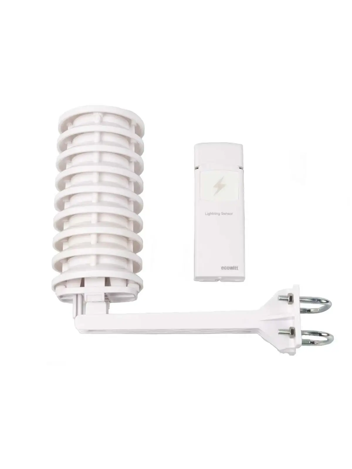 Ecowitt WH57 draadloze bliksemdetectiesensor met zonne-stralingsschild, detecteert bliksemschieten en storm binnen 25 mijl - afbeelding 2