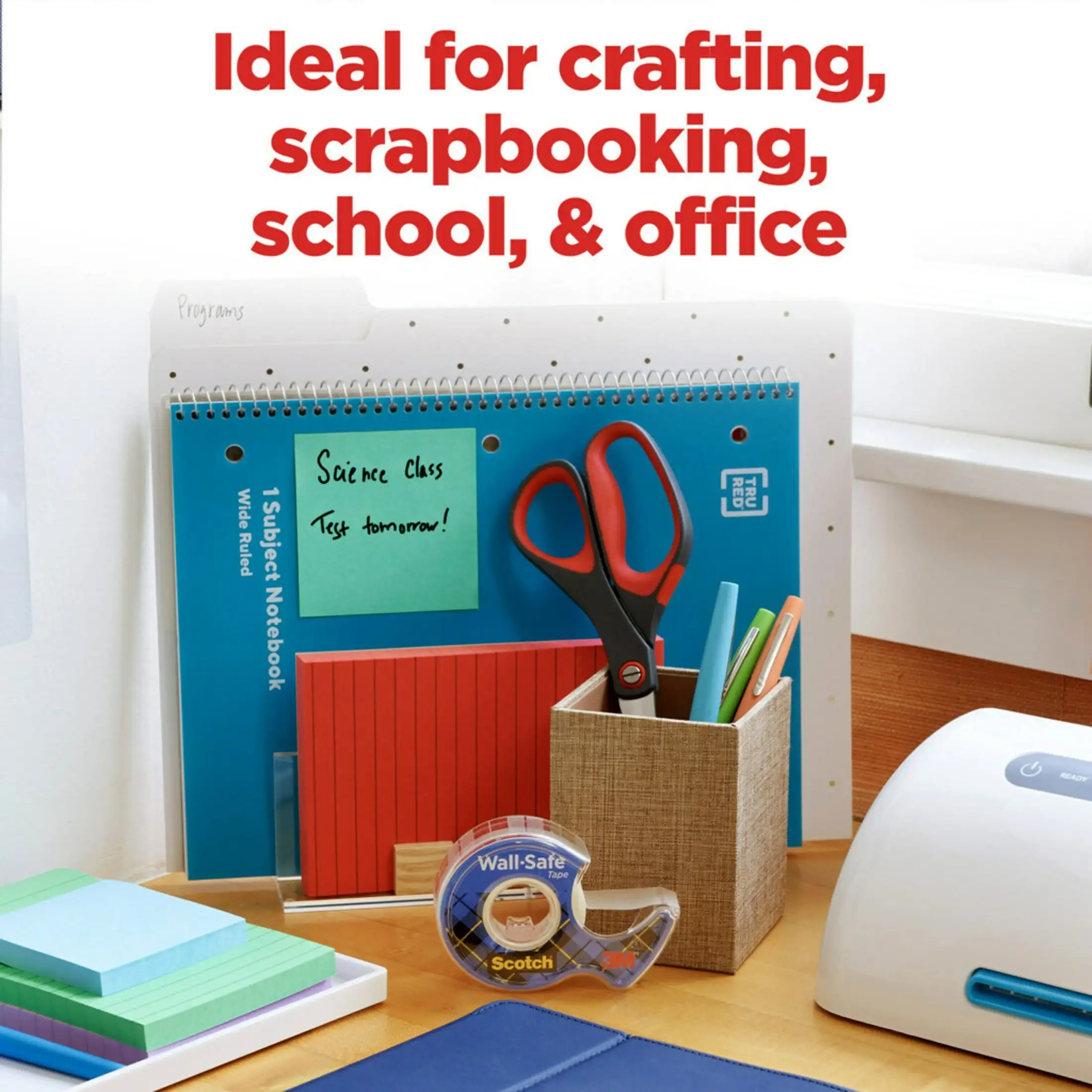 (3 パック) 精密ステンレススチール製クラフトはさみ、8 インチ、尖った、レッド & グレー