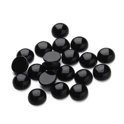 Obsidian Natural Stone Beads Cabochon For Jewelry Making Black Round Loose Spacer Beads DIY Bracelet Necklace Accessories