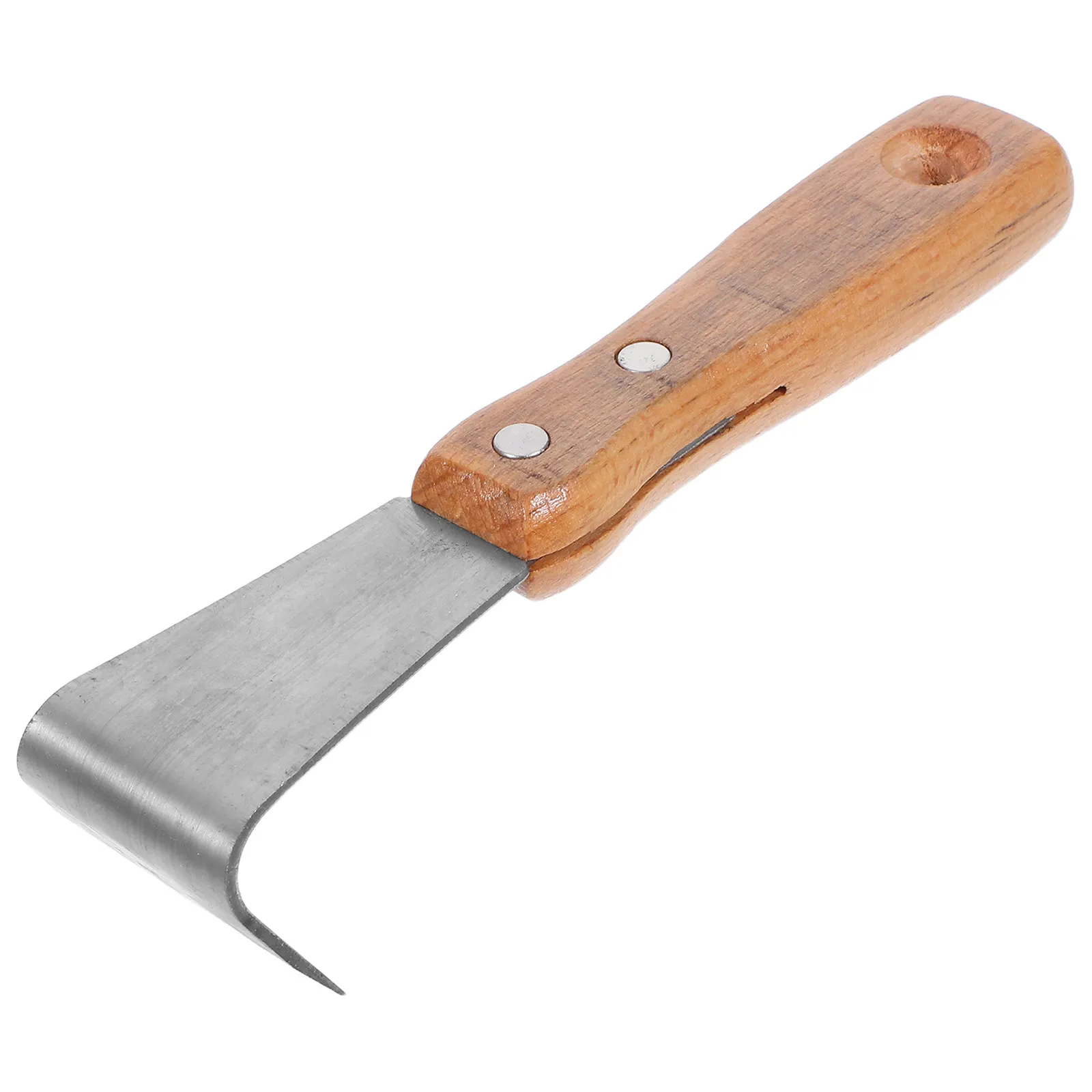 Stainless Steel Bark Spud Debarking Hand Tool with Wooden Handle Garden Bark Removal Tool for Tree Trunks Fruit Tree Care