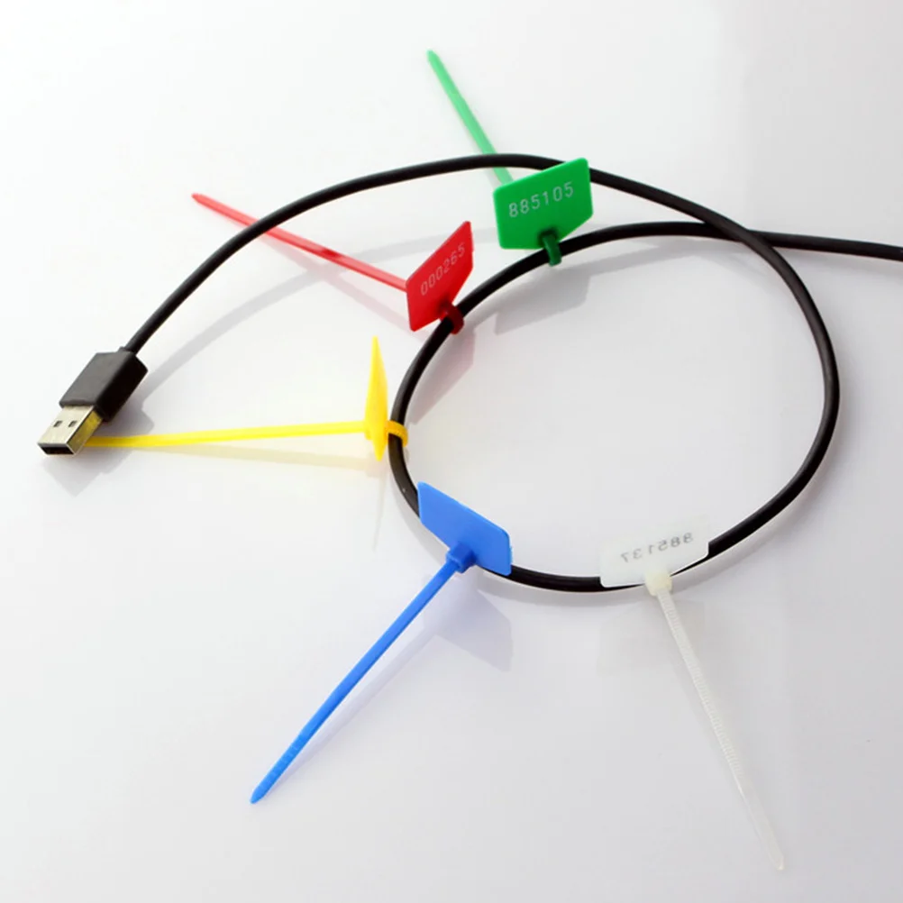 

250Pcs Label Cable Ties Heavy Duty Self-Locking Nylon Zip Ties for Wire Management with Marking Tags 4x150 Blue for Home Office