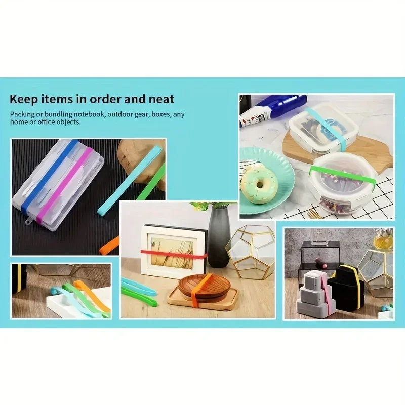 10 Stück Große Silikon-Gummibänder Elastische Gummibandagen Extra Große Gummibänder für Notizbücher, Büro und Outdoor-Ausrüstung – Detail 4