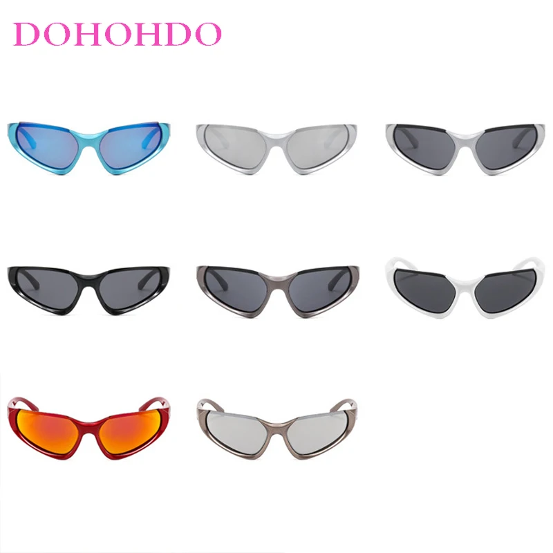 トレンディなキャットアイサングラス女性の高級ブランドデザイナー男性サングラスアウトドアスポーツハイキング Y2k レトロ眼鏡 UV400 レンズ Mujer