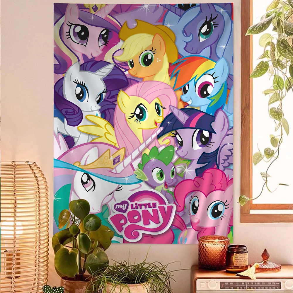 Cute M-My Cartoon P-Pony L-Little Anime arazzo appeso tarocchi Hippie tappeti da parete dormitorio Home Decor