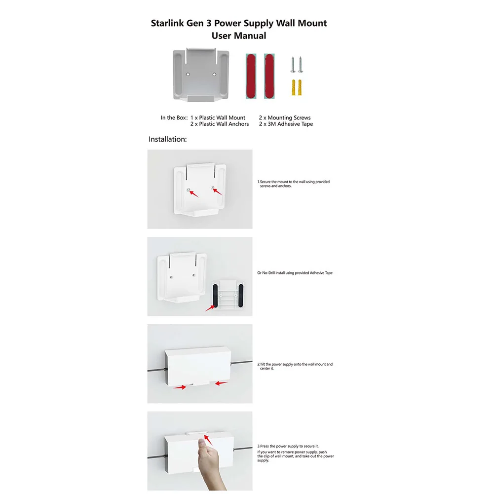 Металлический комплект для установки на стену и крыши, настенный держатель для хранения, настенный держатель для полки, подходит для StarLink Gen3/V3
