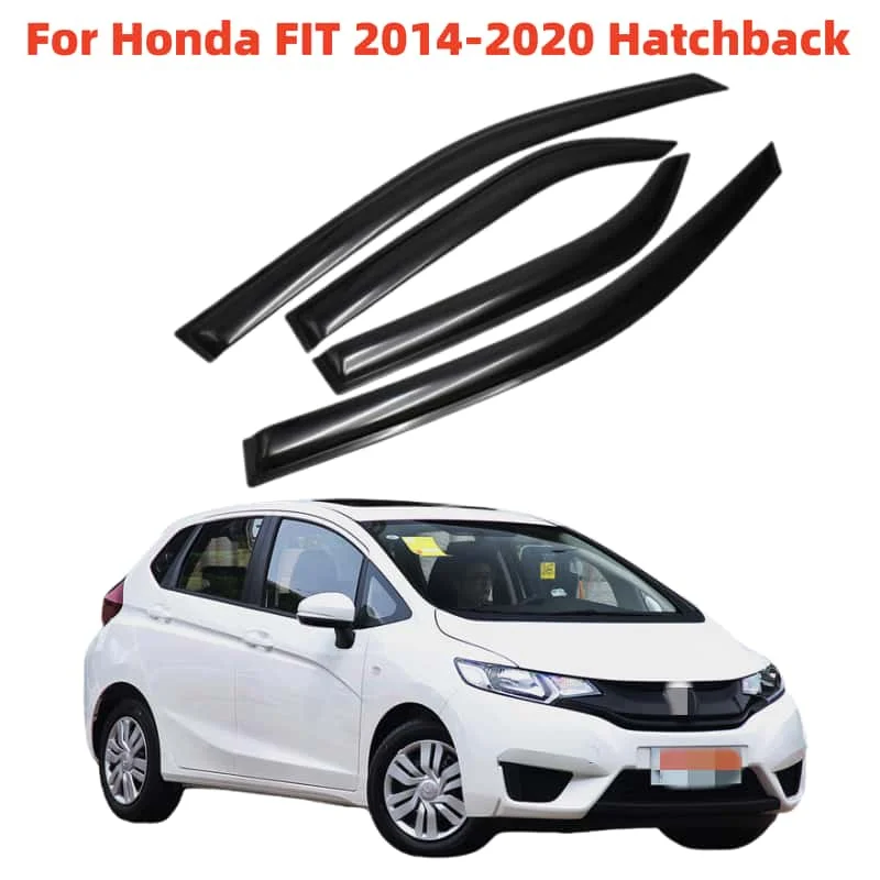 For Honda FIT 2014 2015 2016 2017 2018 2019 2020 Window Visors Rain Guard Deflector Weathershield Moulding Trim Cars Accessories