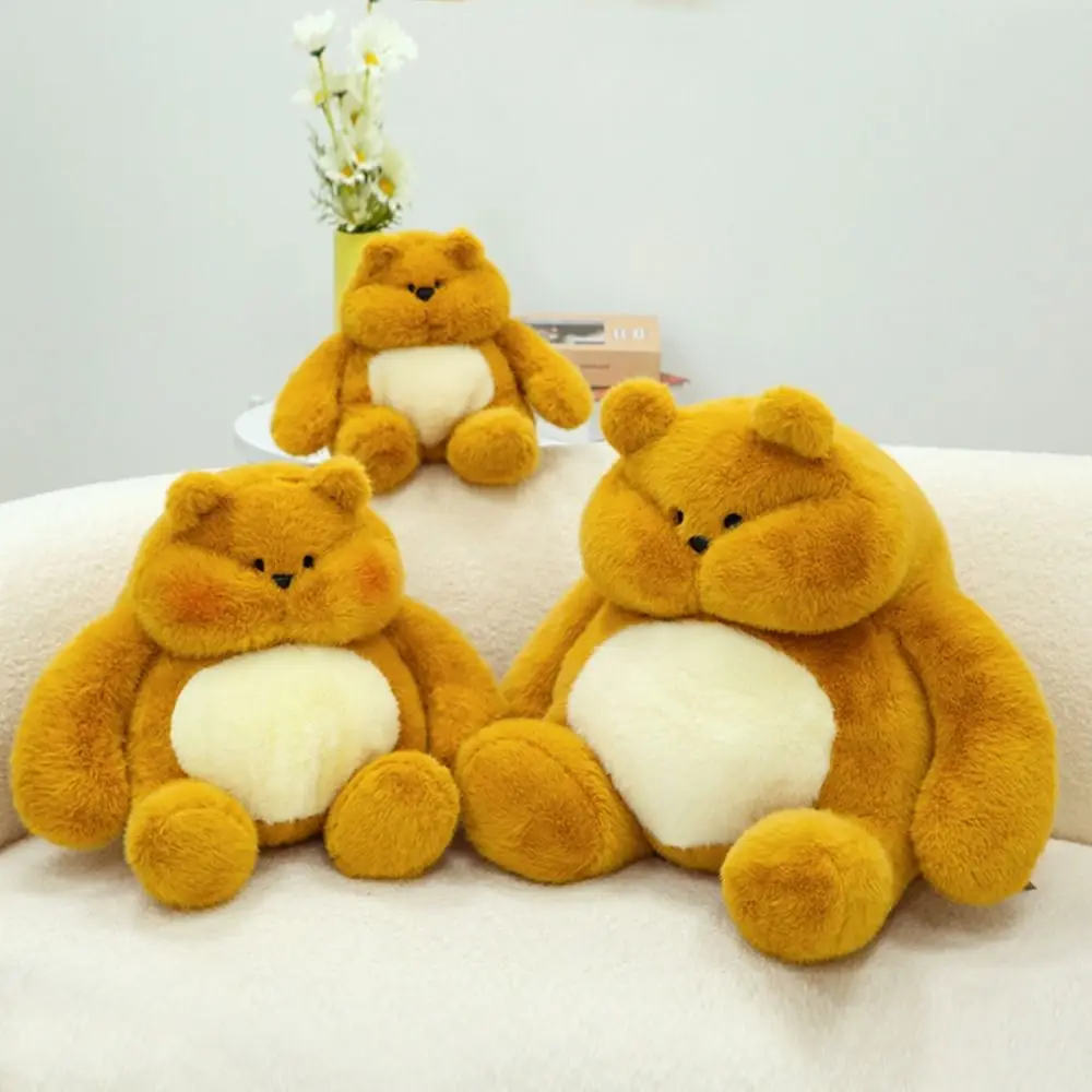 Cute Muscle Bear Snot Bear Doll Pull String Sitting Posture Animals Stuffed Toy Comfort 24CM Plush Bear Doll Kids