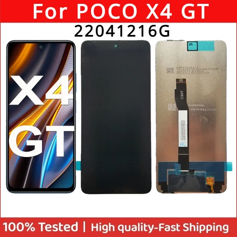 6.6'' IPS For Xiaomi POCO X4 GT 22041216G LCD Display Touch Screen Digitizer Assembly Repair Parts