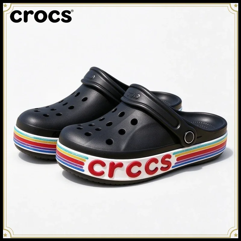 Crocs Shine Colorful Cave Shoes Beja Kaloban Men's and Women's Casual Light Slippers Non-slip Beach Shoes