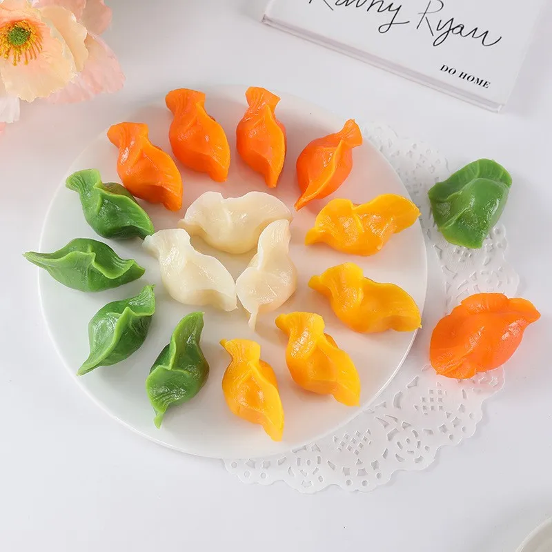 

Simulation Color Dumpling Dumplings Model Fake Food Breakfast Shop Kitchen Props Restaurant Window Display Home Decor 10pc