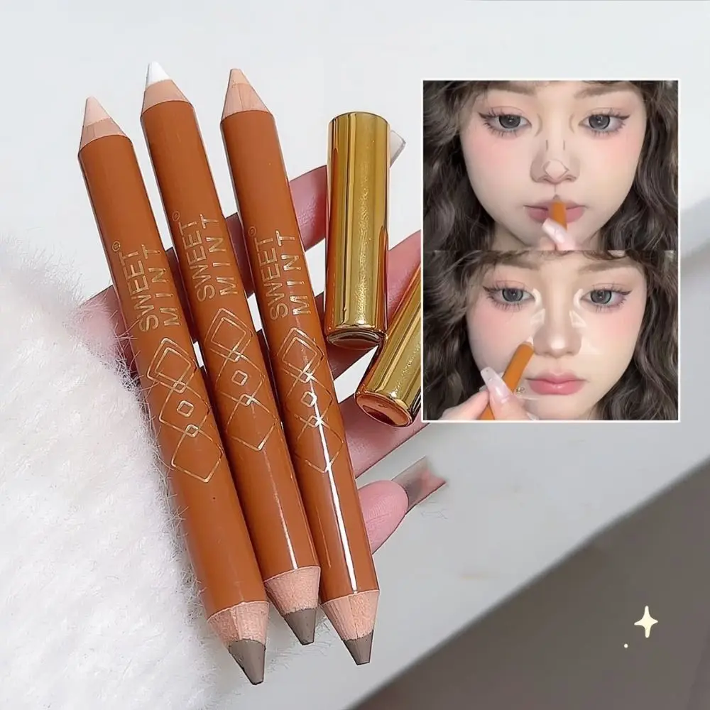 Double Head Contouring Shading Pen Face Brighten Three-dimensional Highlight Stick Shadow Brightening Skin Concealer Pencil