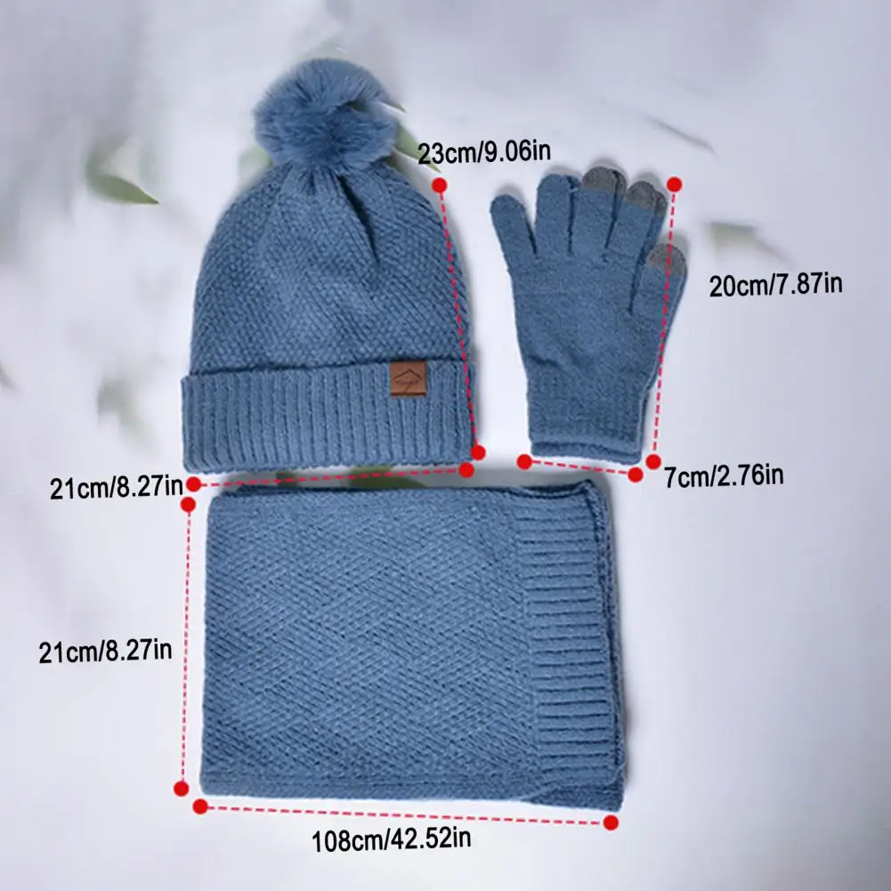 

Зимняя шапка, шарф, сенсорный экран, комплект перчаток, женская теплая вязаная шапка из искусственного меха с помпоном на шариковой подкладке, кепка из искусственной кожи для холодной погоды