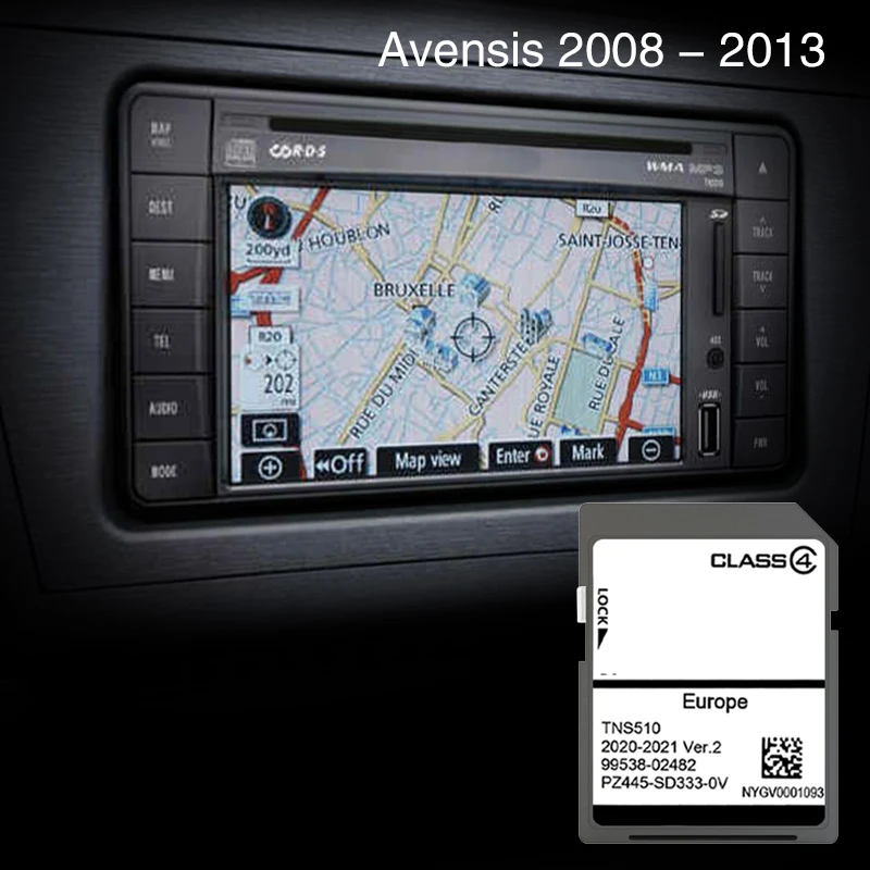 Upgrade Your Navigation System For Toyota  Avensis From 2008 To 2013 Map Cover Germany Europe SD Memory Gps Naving Card