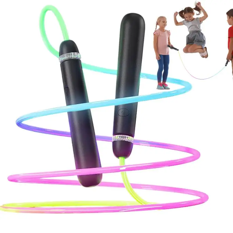 

Colorful Luminous Jumping Rope Exercise Colorful Jump Rope LED Flashing Adjustable Light Up Sports Toy For Men Women Exercise