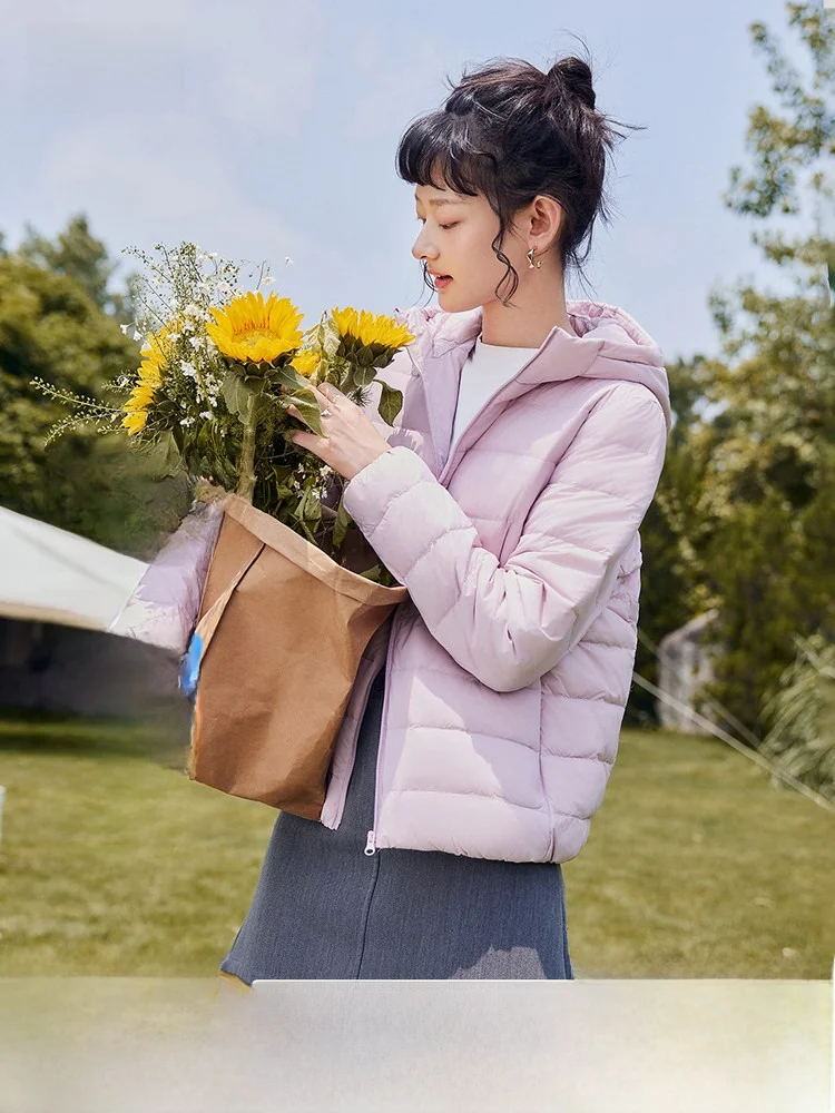 

Универсальная женская утепленная куртка Snowy Flight Весна 2026 из нейлоновой ткани с наполнителем из пуха, повседневная, комфортная