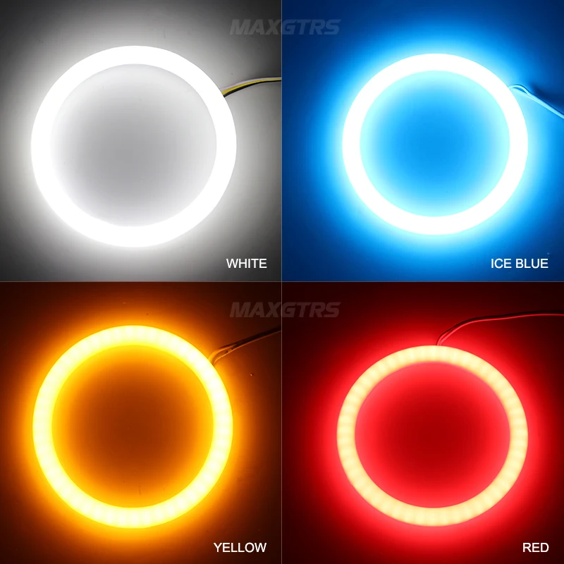 2x Cotton Light Angel Eye LED DRL Car Motorcycle Fog Light Halo Rings Waterproof Auto Headlight Turning Signal With Lampshades